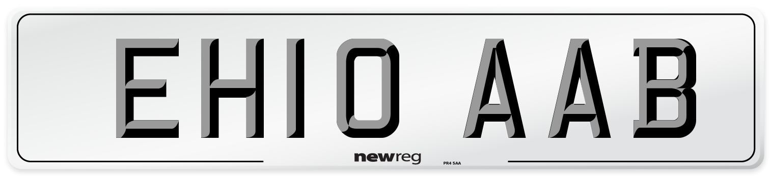 EH10 AAB Number Plate from New Reg